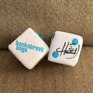 Backstreet Boys fuzzy dice autographed by Howie D.